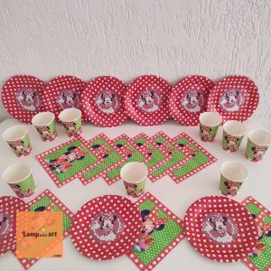 Парти комплект Мини Маус за детски рожден ден в червено