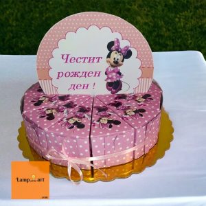 Картонена торта Мини Маус за детски рожден ден